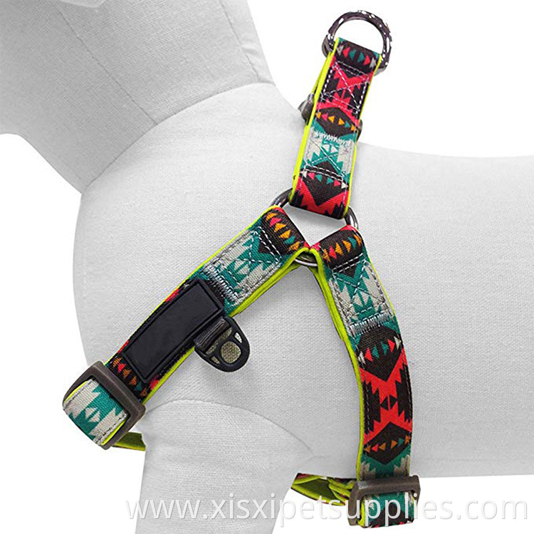 Dog Harness Comfortable Vintage Tribal Pattern Neoprene for Dogs Good Quality Metal Hook, and Etc Polyester 200 PCS Per Style